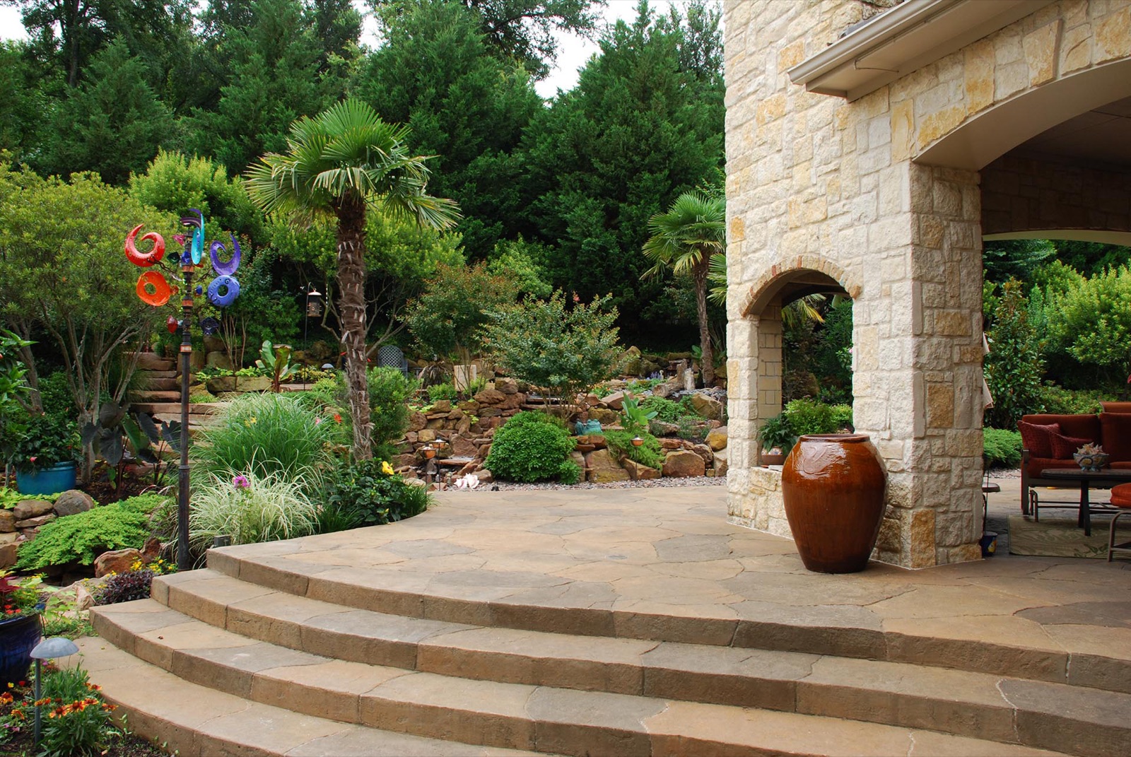 Bali Tropical Garden exotic plants detail - Bali tropical landscape design by Original Landscape Concepts in Dallas