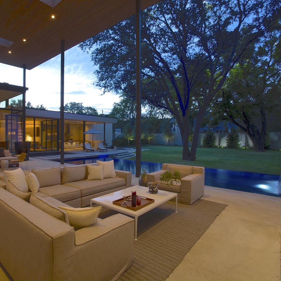 Contemporary Estate landscape view 6 - residential landscape design in Dallas TX