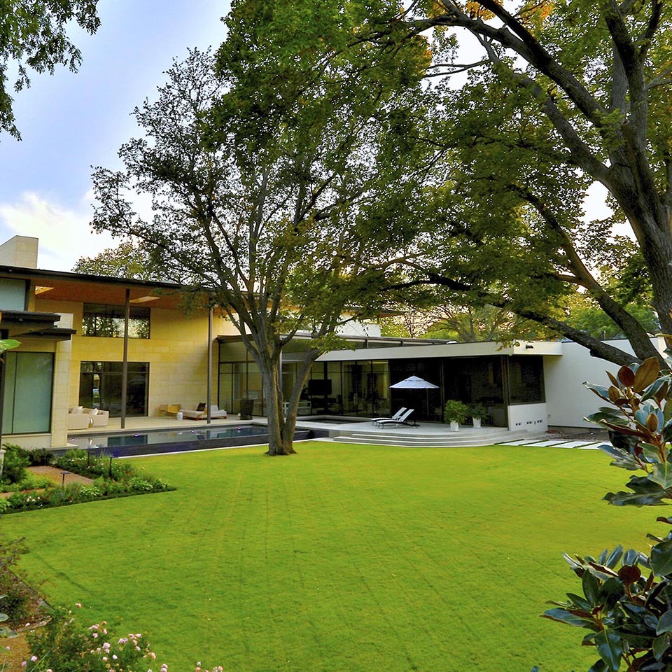 Contemporary Estate landscape view 7 - residential landscape design in Dallas TX
