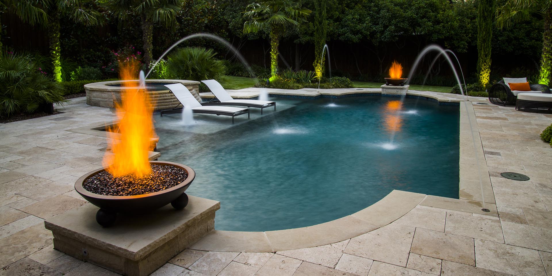 Mediterranean Pool Retreat Mediterranean landscape detail - Mediterranean landscape design by Original Landscape Concepts in Dallas