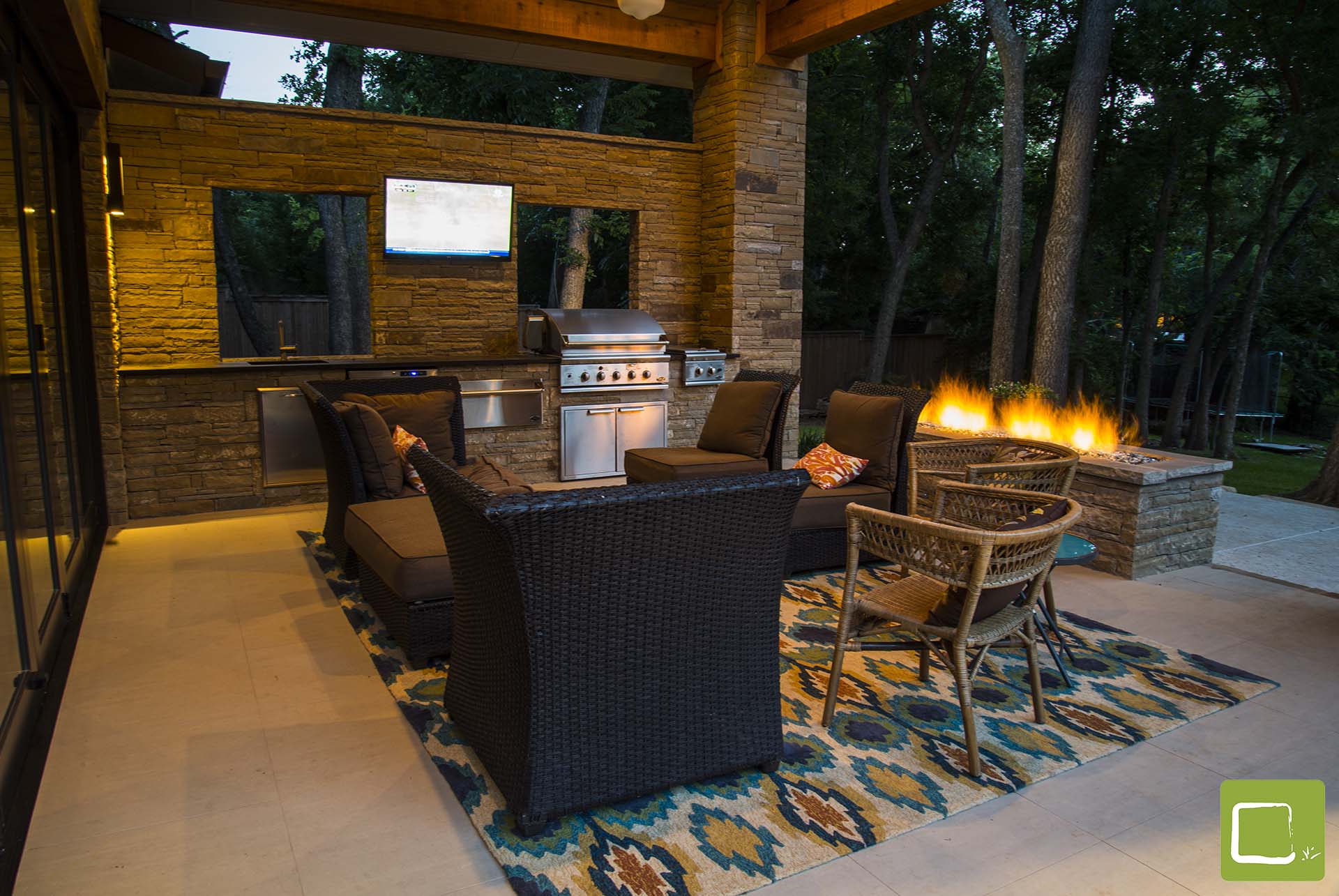 Natural Park Pool pool view 4 - residential landscape design in Dallas TX