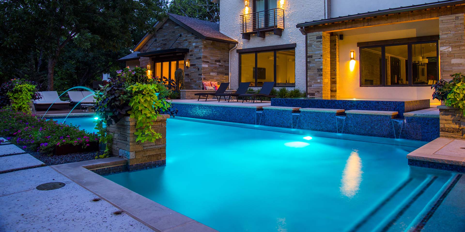Natural Park Pool pool view 5 - residential landscape design in Dallas TX