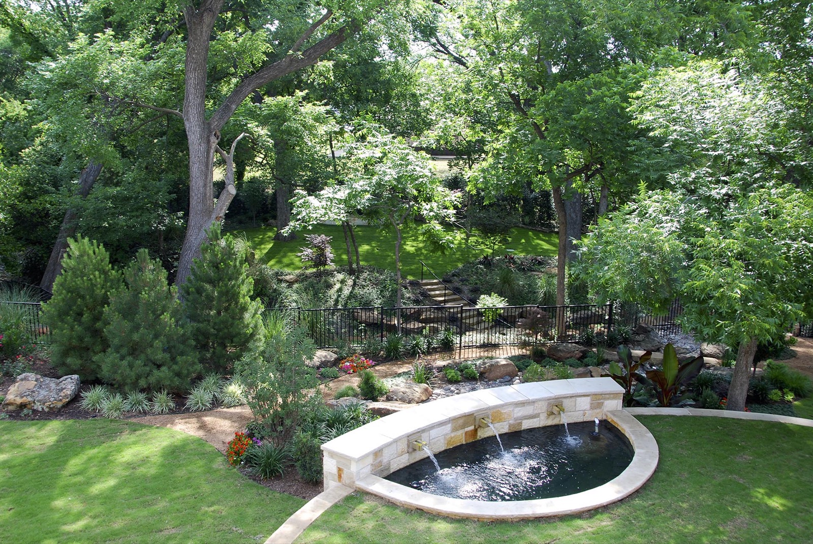 Southern Leisure Estate landscape view 4 - residential landscape design in Dallas TX