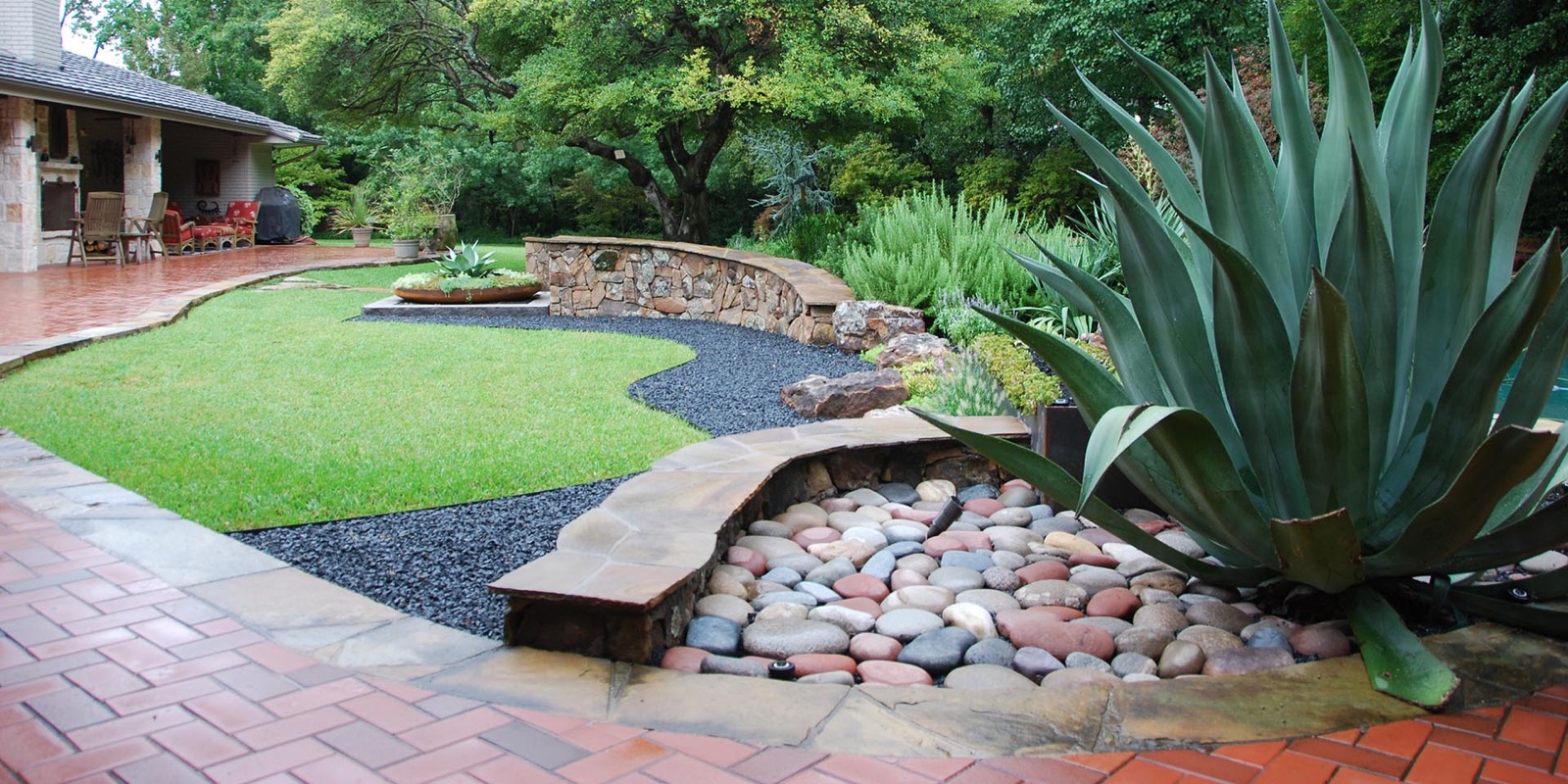 Southwest Xeriscape Garden desert landscape detail - Southwest desert landscape design by Original Landscape Concepts in Dallas