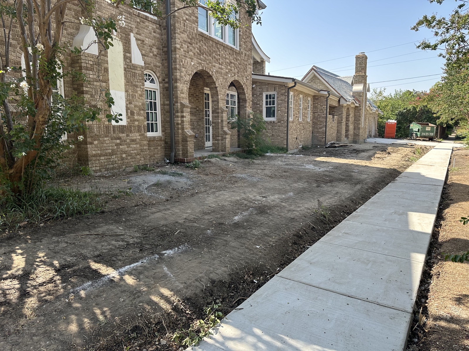 Historical Tudor landscape view 8 - residential landscape design in Dallas TX