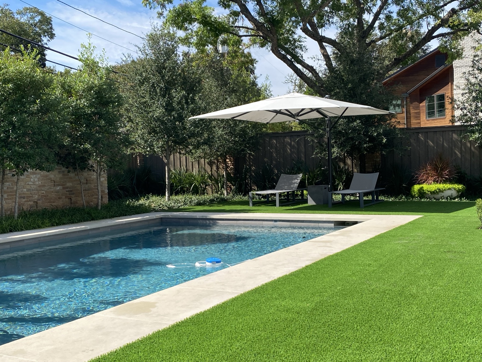 Lakewood Estate Home back yard view 7 - residential landscape design in Dallas TX