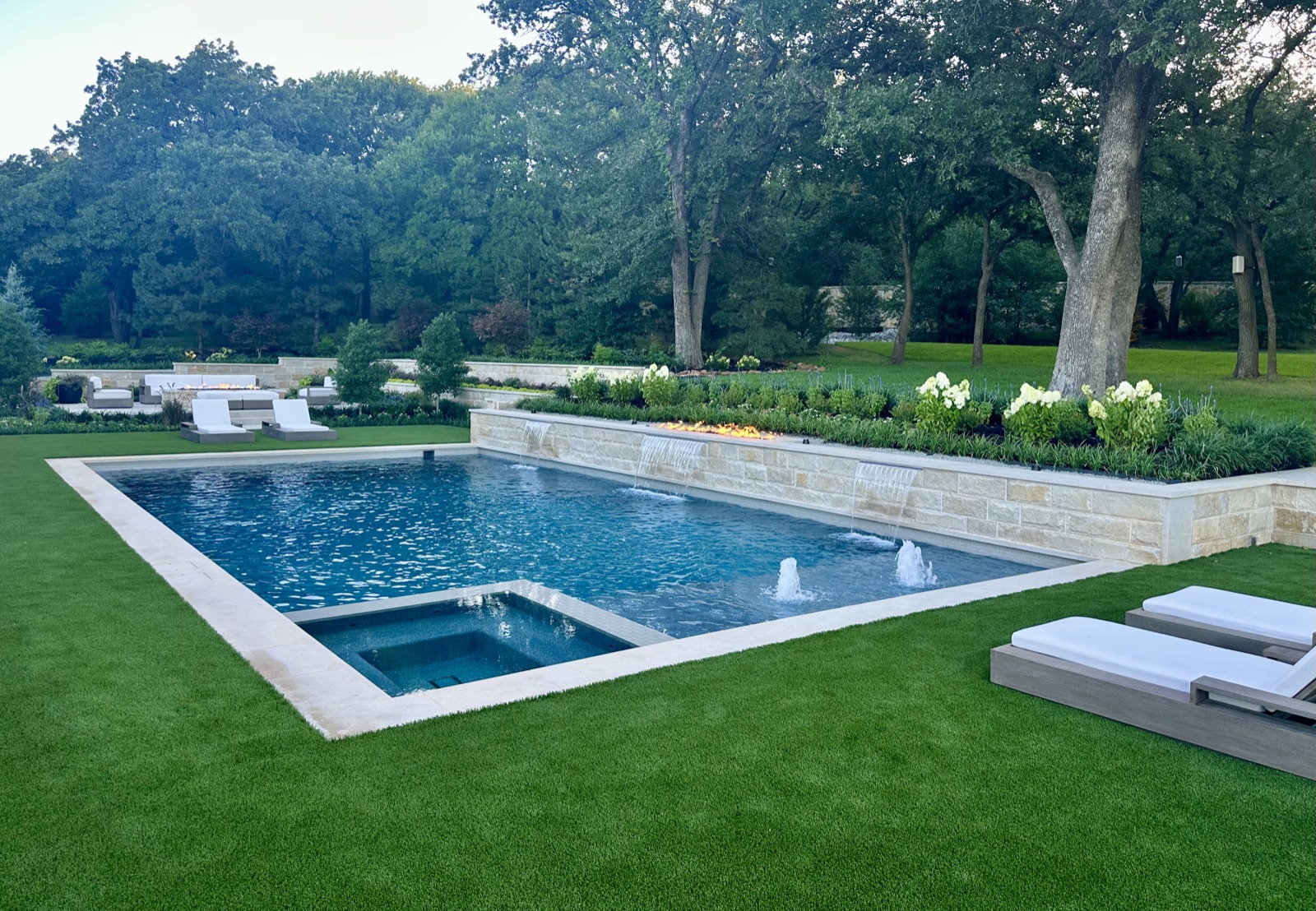 Modern estate luxury pool design in Westlake Texas by Dallas landscape design firm