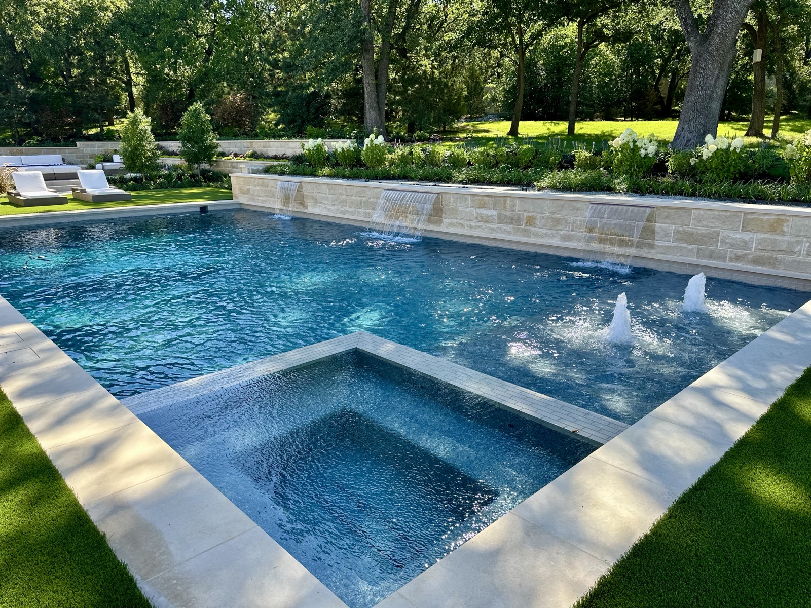 Modern Estate Pool pool view 10 - residential landscape design in Dallas TX