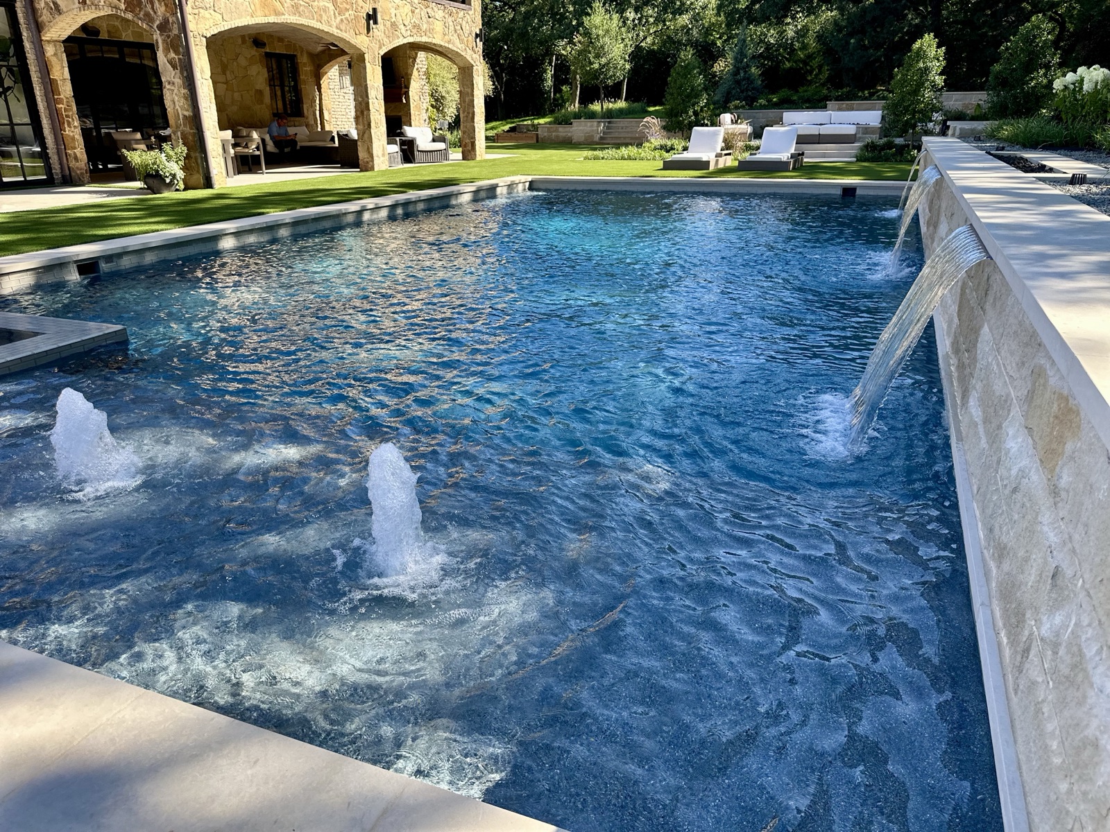 Modern Estate Pool pool view 11 - residential landscape design in Dallas TX