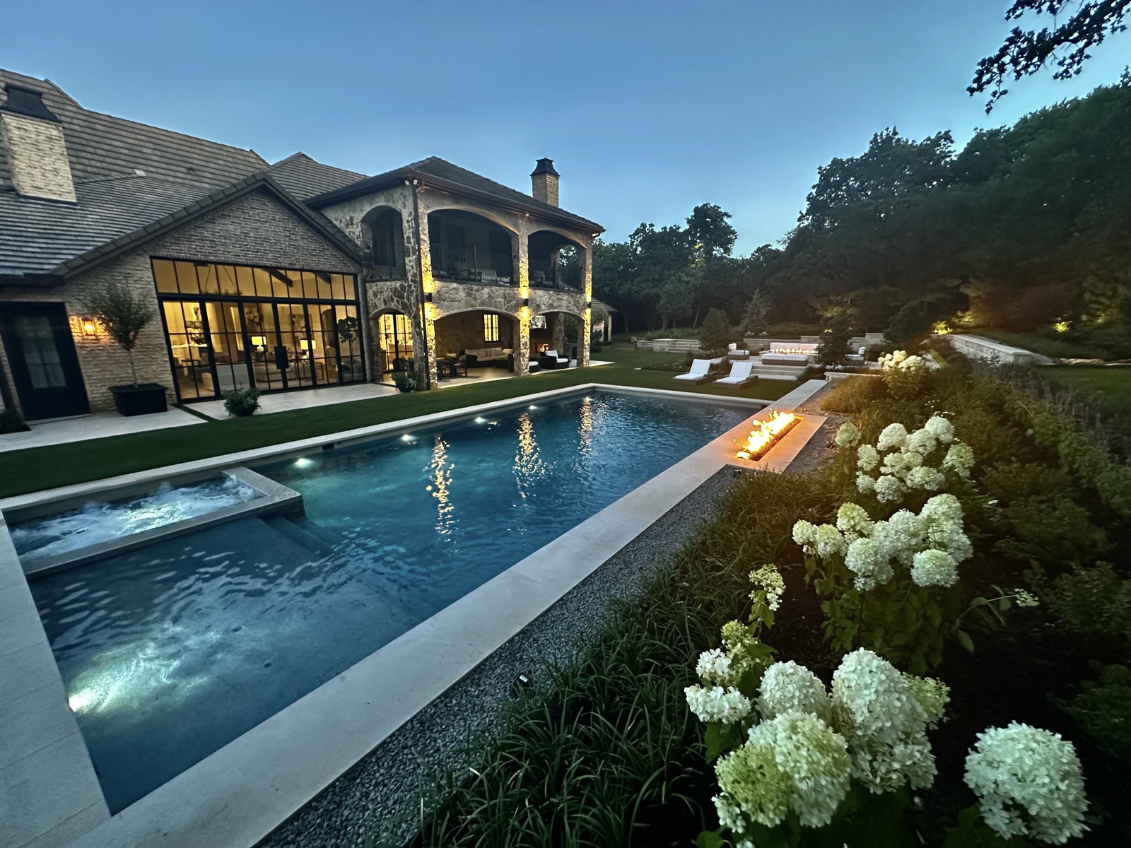 Modern Estate Pool pool view 13 - residential landscape design in Dallas TX