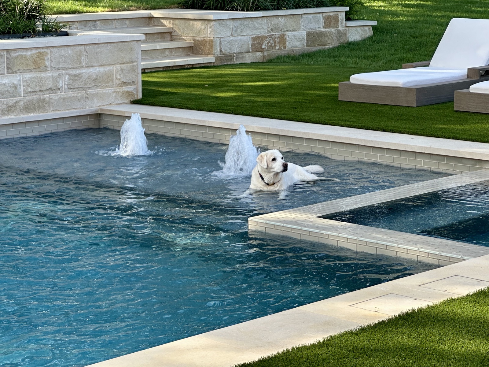 Modern Estate Pool pool view 6 - residential landscape design in Dallas TX