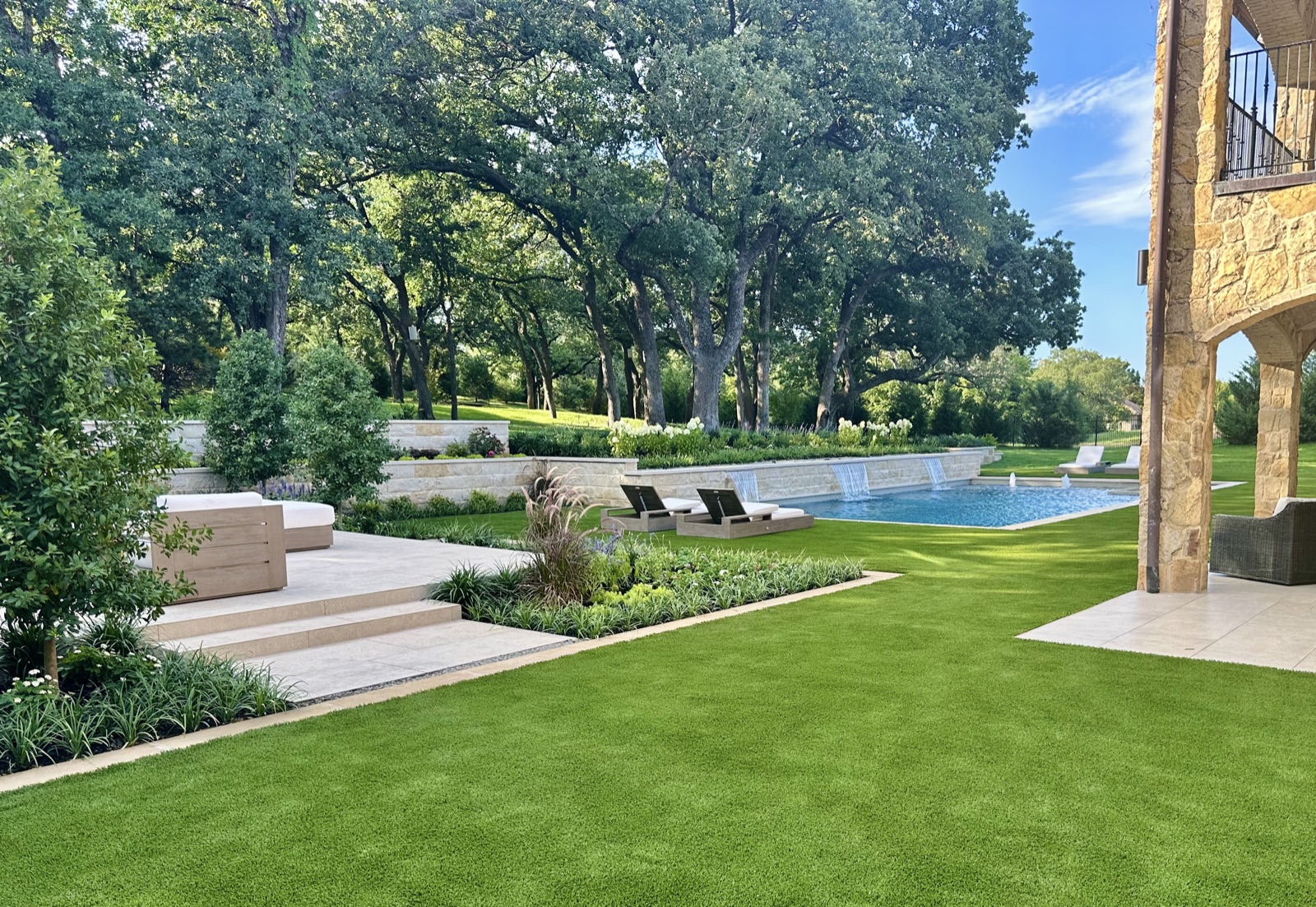 Modern Estate Pool pool view 9 - residential landscape design in Dallas TX