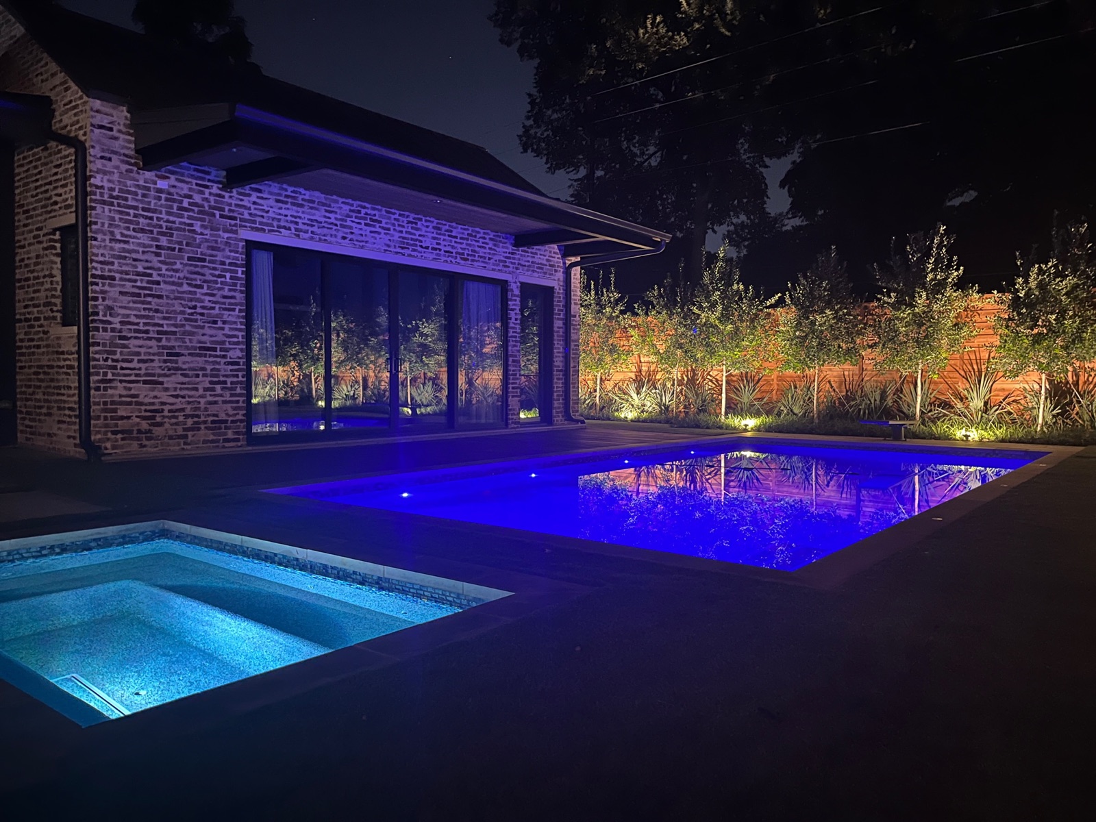 Transitional Modern Home estate landscape view 9 - residential landscape design in Dallas TX